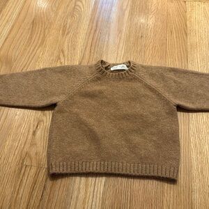 Zara basic knit sweater. 3-6m. Orange/tan color.